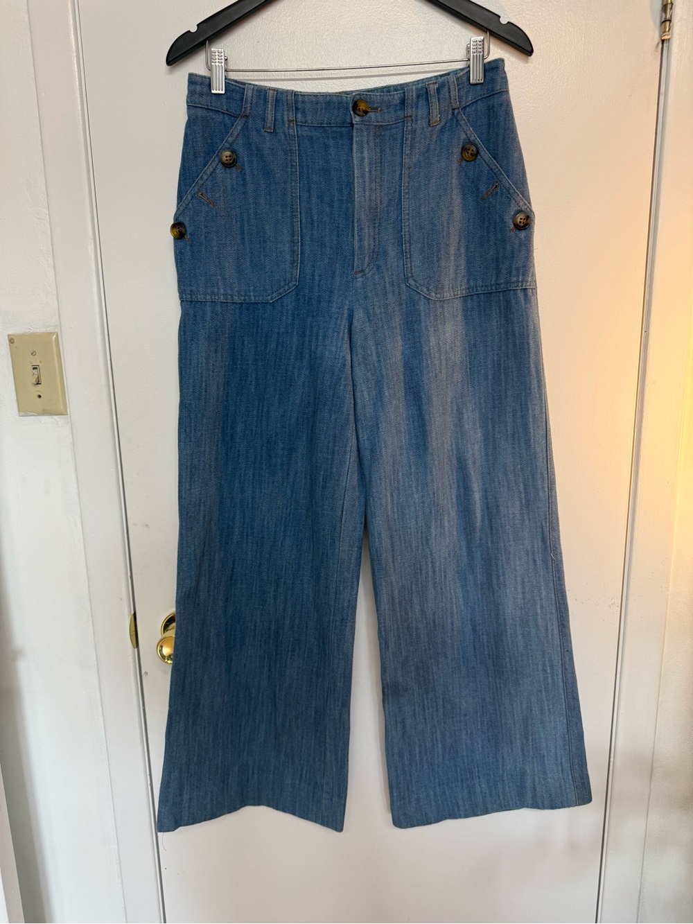 Zara Woman Light Blue Denim Pants
